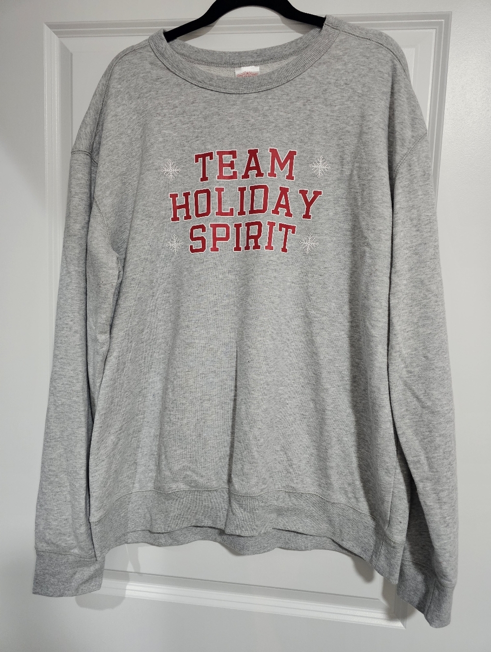 Wondershop Gray Sweatshirt with Red 'Team Holiday Spirit' Lettering